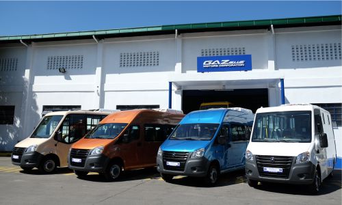 Gazelle Motors Corporation showroom and modern PUV fleet